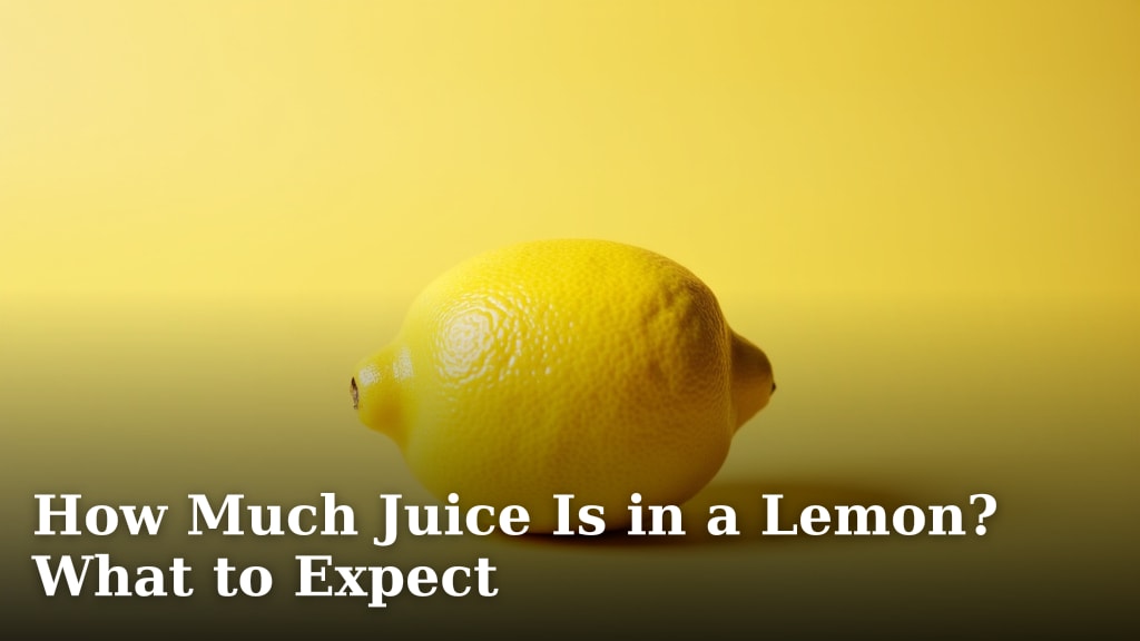 How Much Juice Is in a Lemon? What to Expect