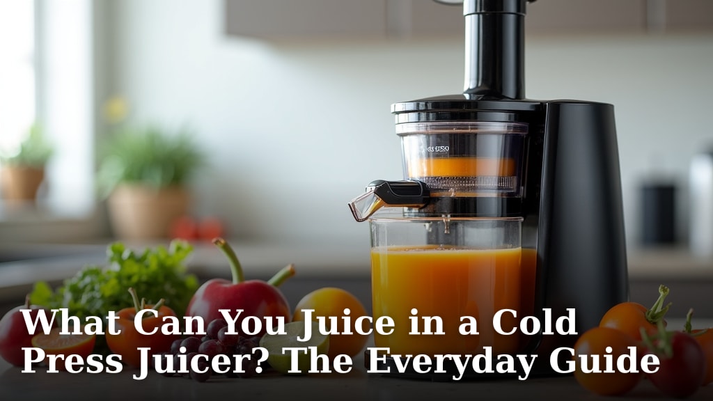 What Can You Juice in a Cold Press Juicer? The Everyday Guide